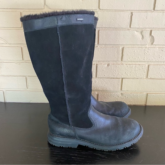 Skechers Shoes - Skechers Black Suede Sherpa Lined Tall Winter Boots Women's US Size 10 Modern
